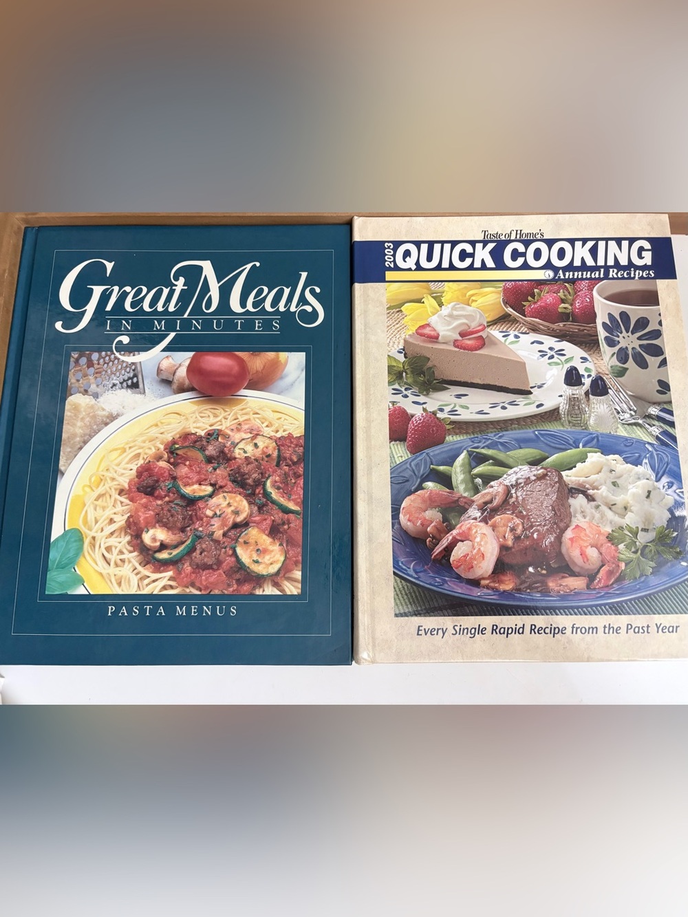 Lot Of Two Cookbooks Quick Cooking and Great Meals